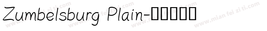 Zumbelsburg Plain字体转换